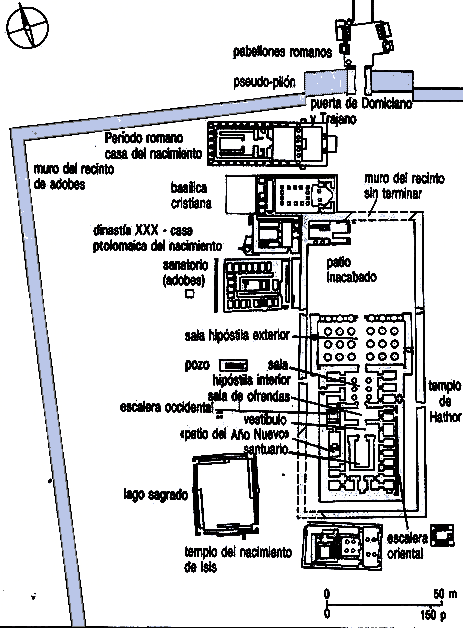 Mapa - Plano del Templo de Dendera